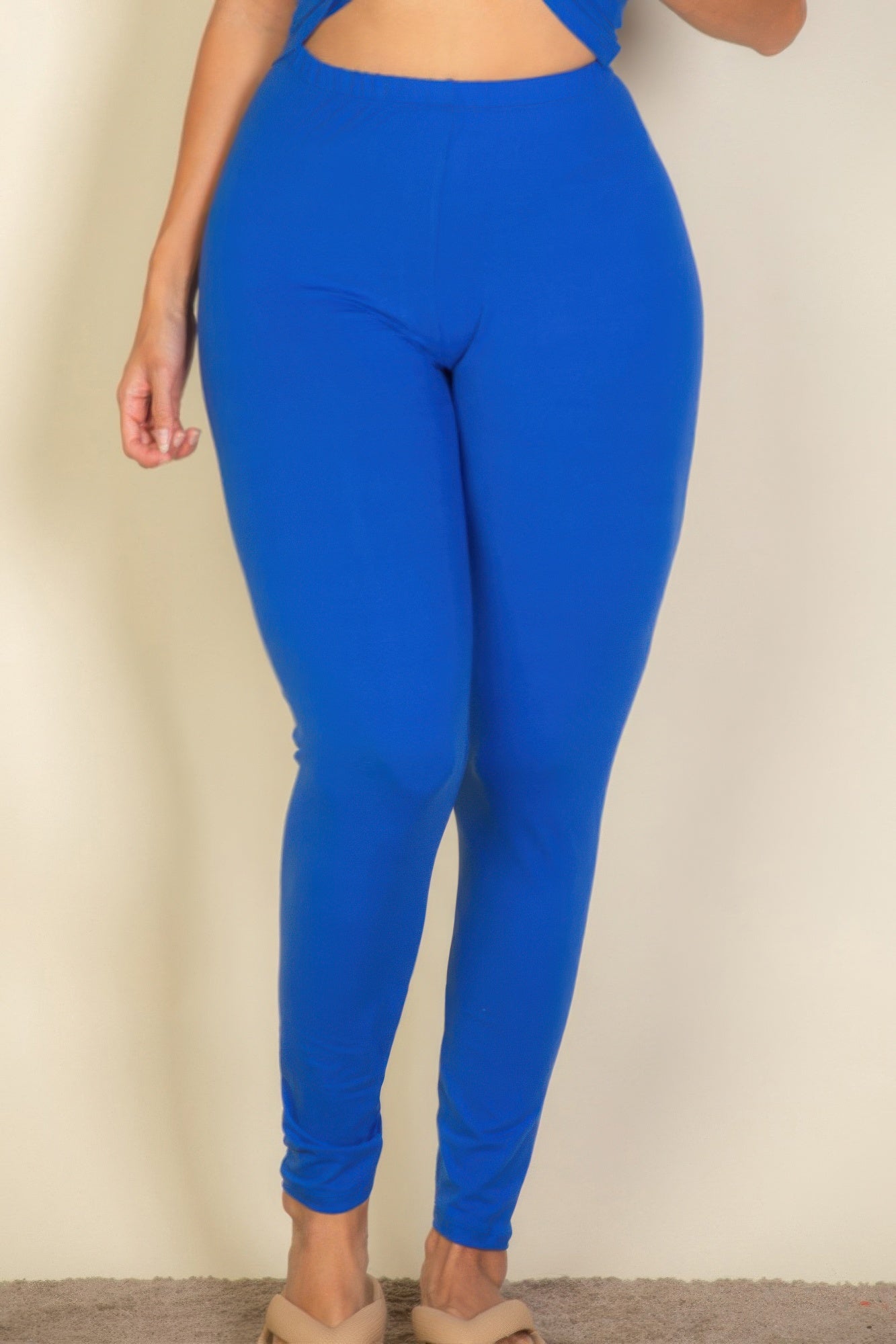 Plus Basic Solid Leggings - ZumBuys