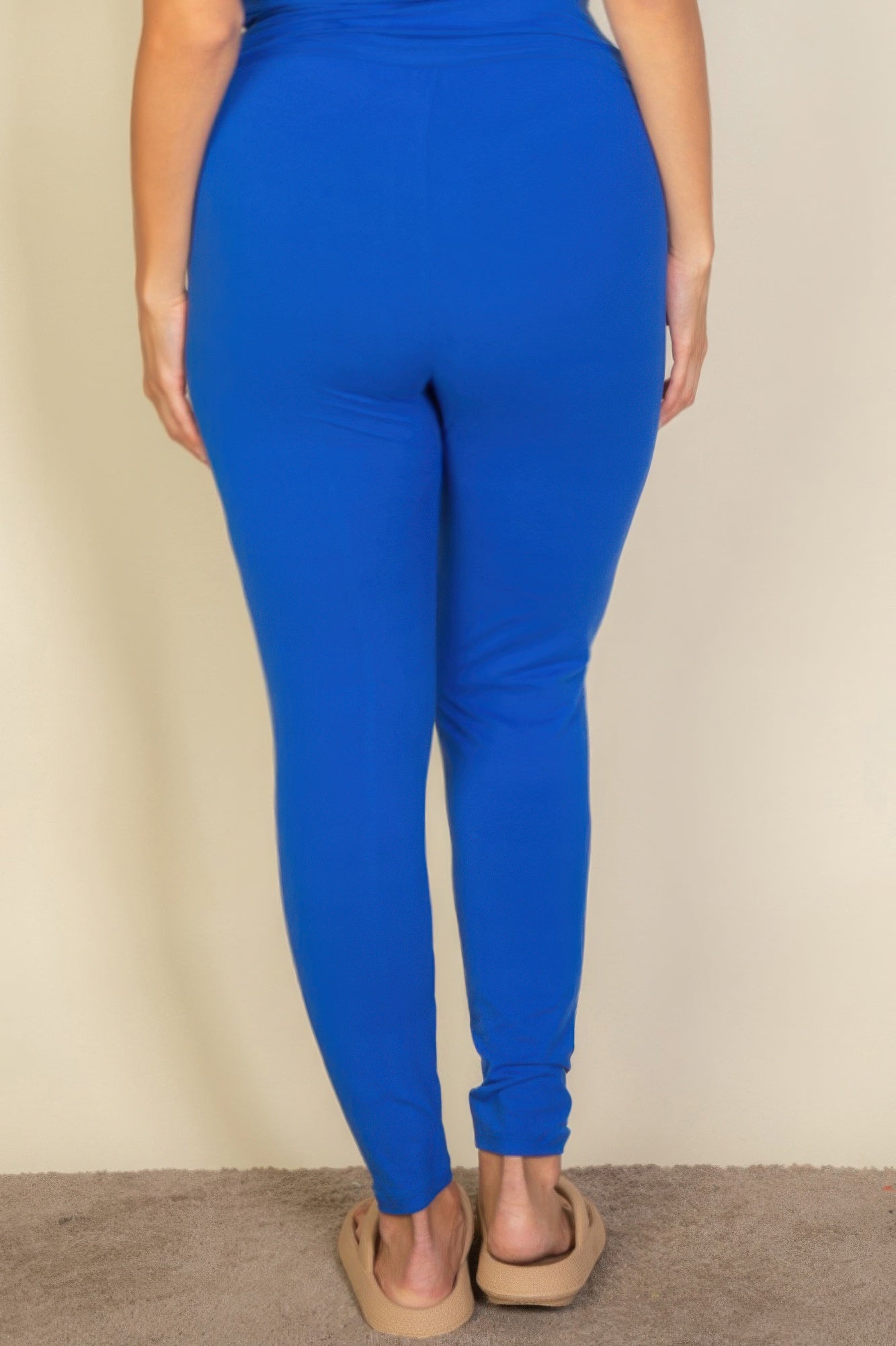 Plus Basic Solid Leggings - ZumBuys
