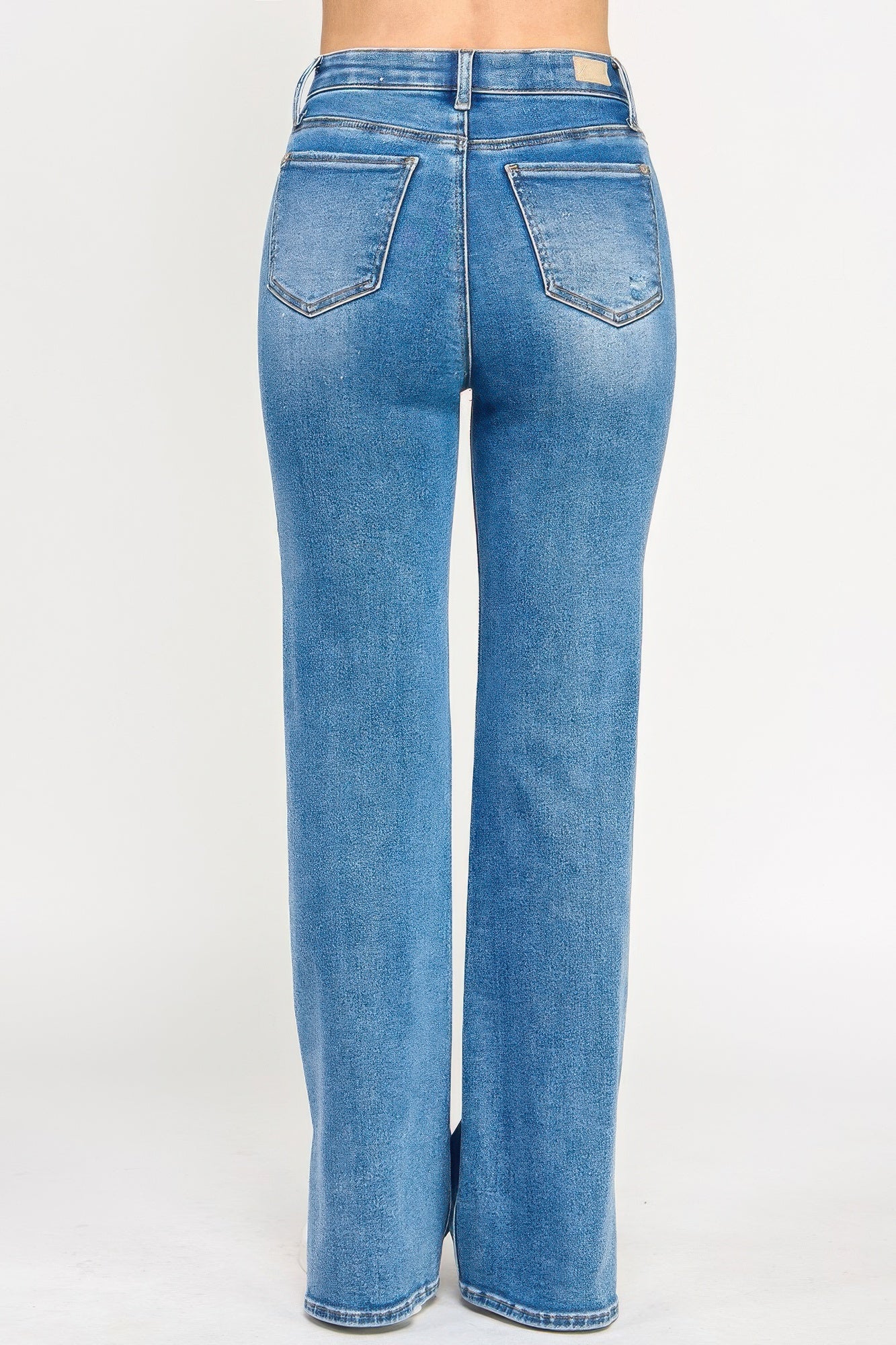 Plus High Rise Straight With Jewel Buttons - ZumBuys