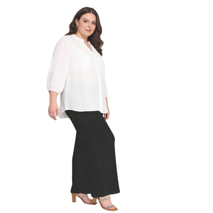 Plus Size Crinkle Knit Pants - ZumBuys