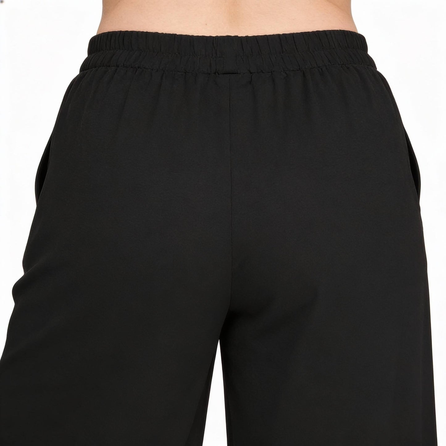 Plus Size Knit Linen Pleated Wide Leg Pants - ZumBuys