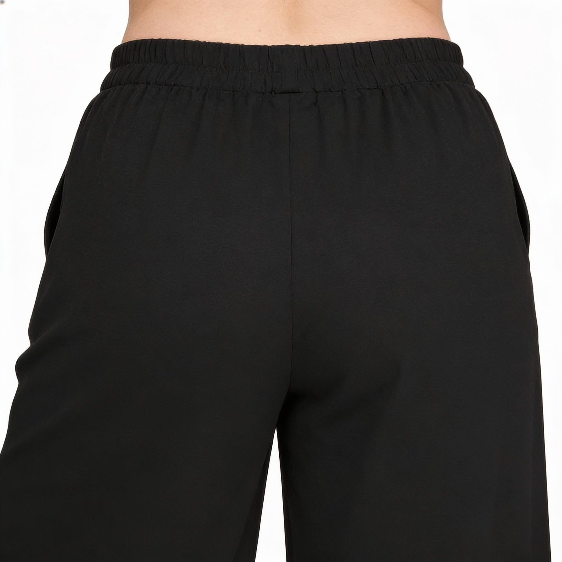 Plus Size Knit Linen Pleated Wide Leg Pants - ZumBuys