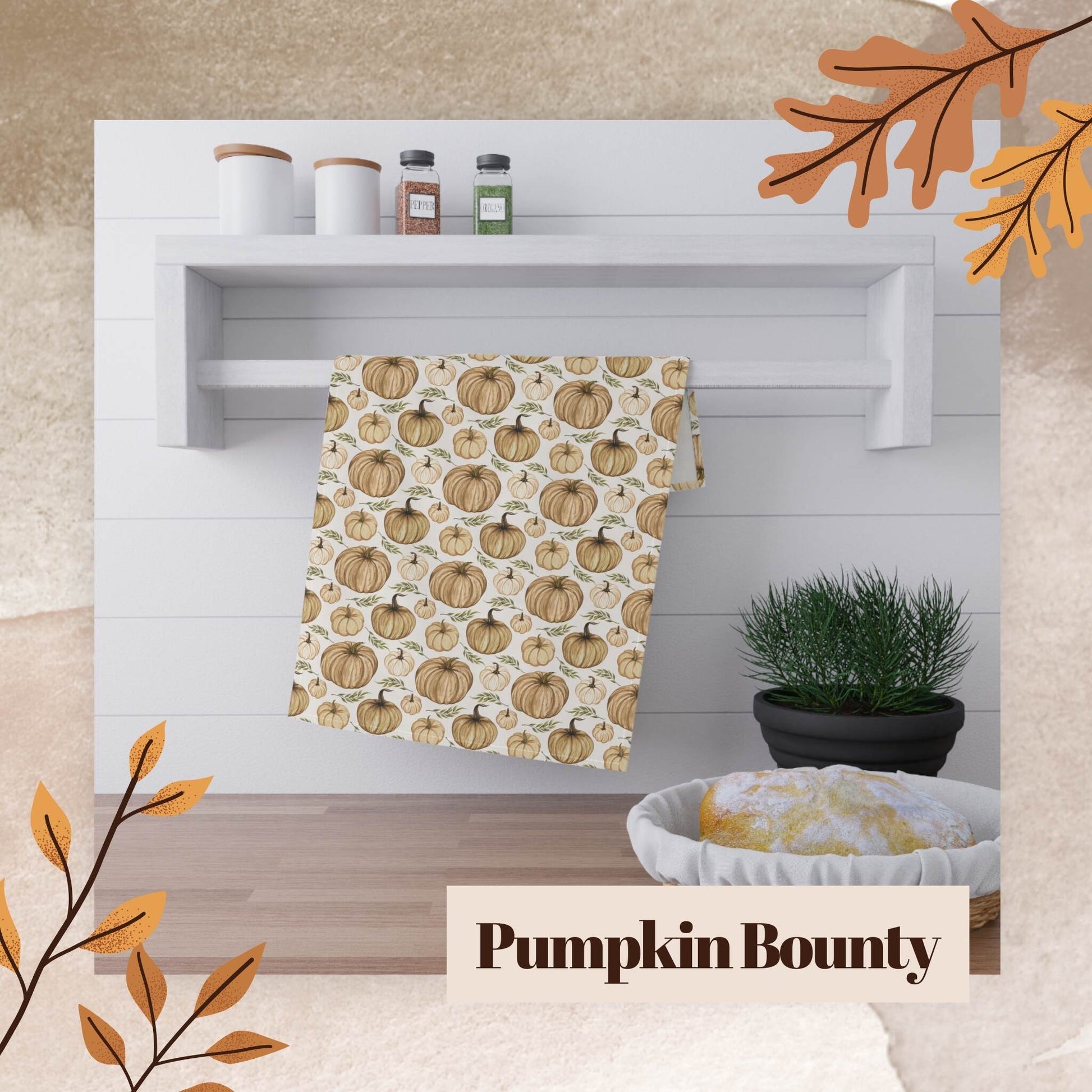 Pumpkin Bounty Tea Towels (cotton, poly) - ZumBuys