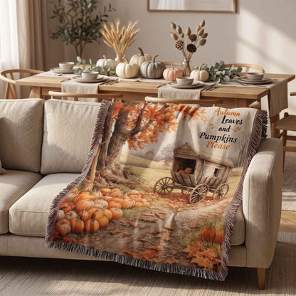 Pumpkin Patch Palette Woven Blanket - ZumBuys