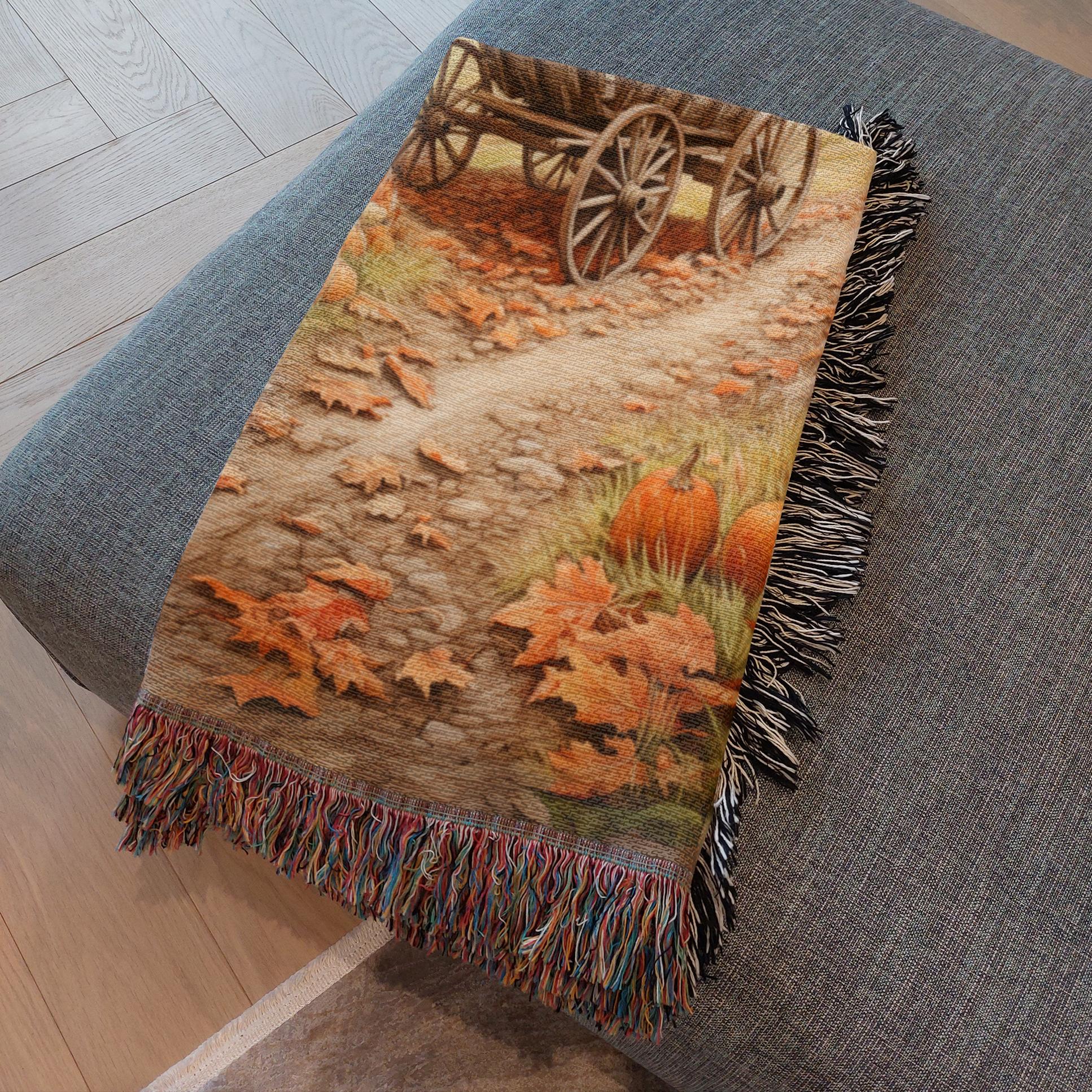 Pumpkin Patch Palette Woven Blankets - ZumBuys