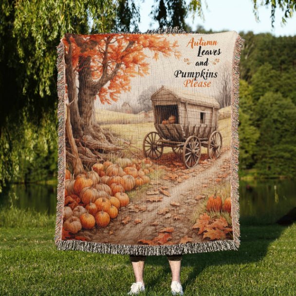 Pumpkin Patch Palette Woven Blankets - ZumBuys