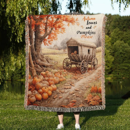 Pumpkin Patch Palette Woven Blankets - ZumBuys