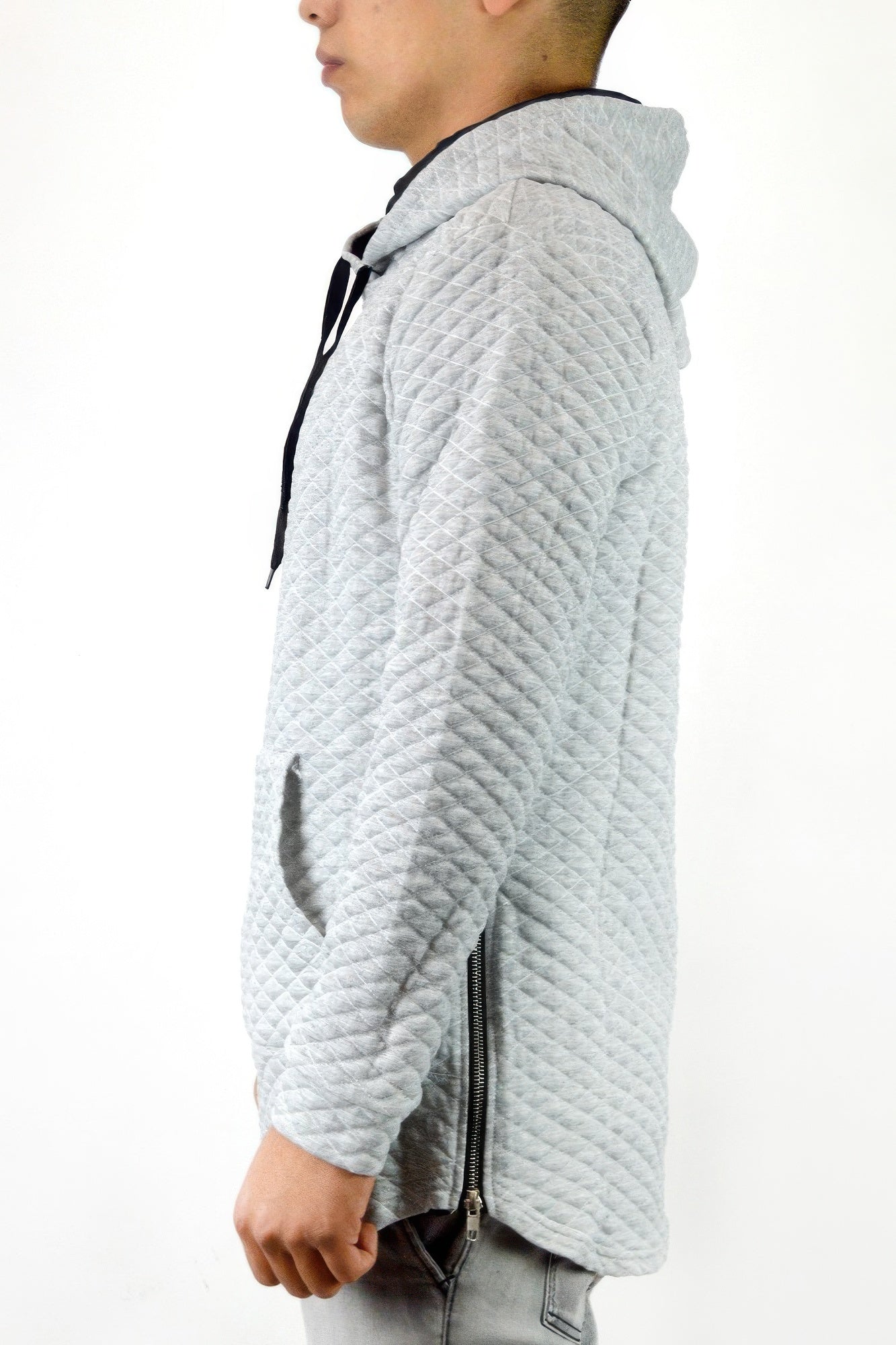 Quilted Pullover Hoodie Sweatshirts - ZumBuys