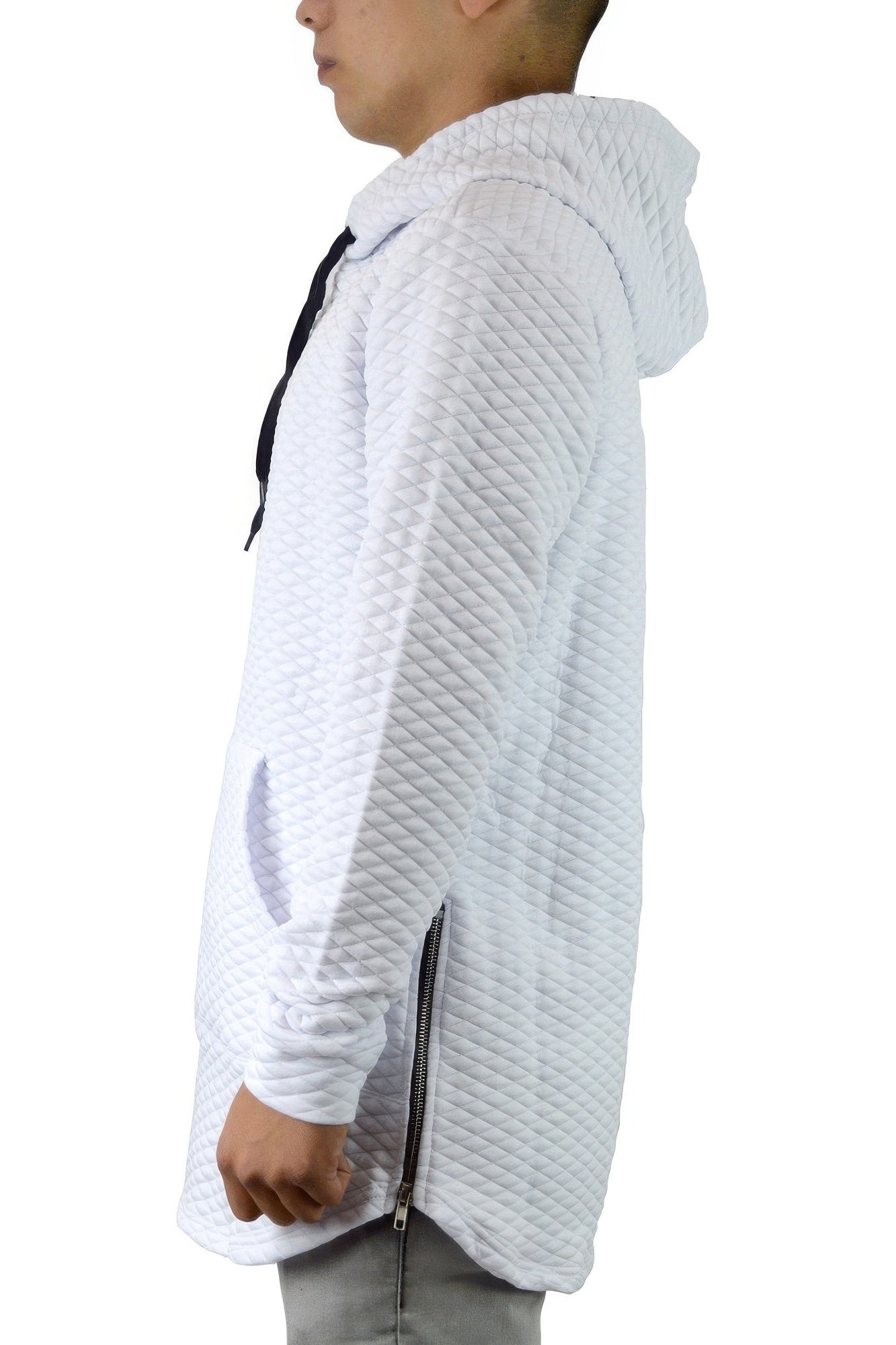 Quilted Pullover Hoodie Sweatshirts - ZumBuys