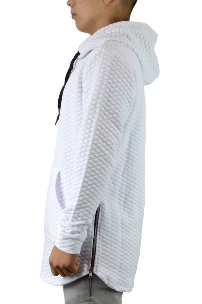 Quilted Pullover Hoodie Sweatshirts - ZumBuys