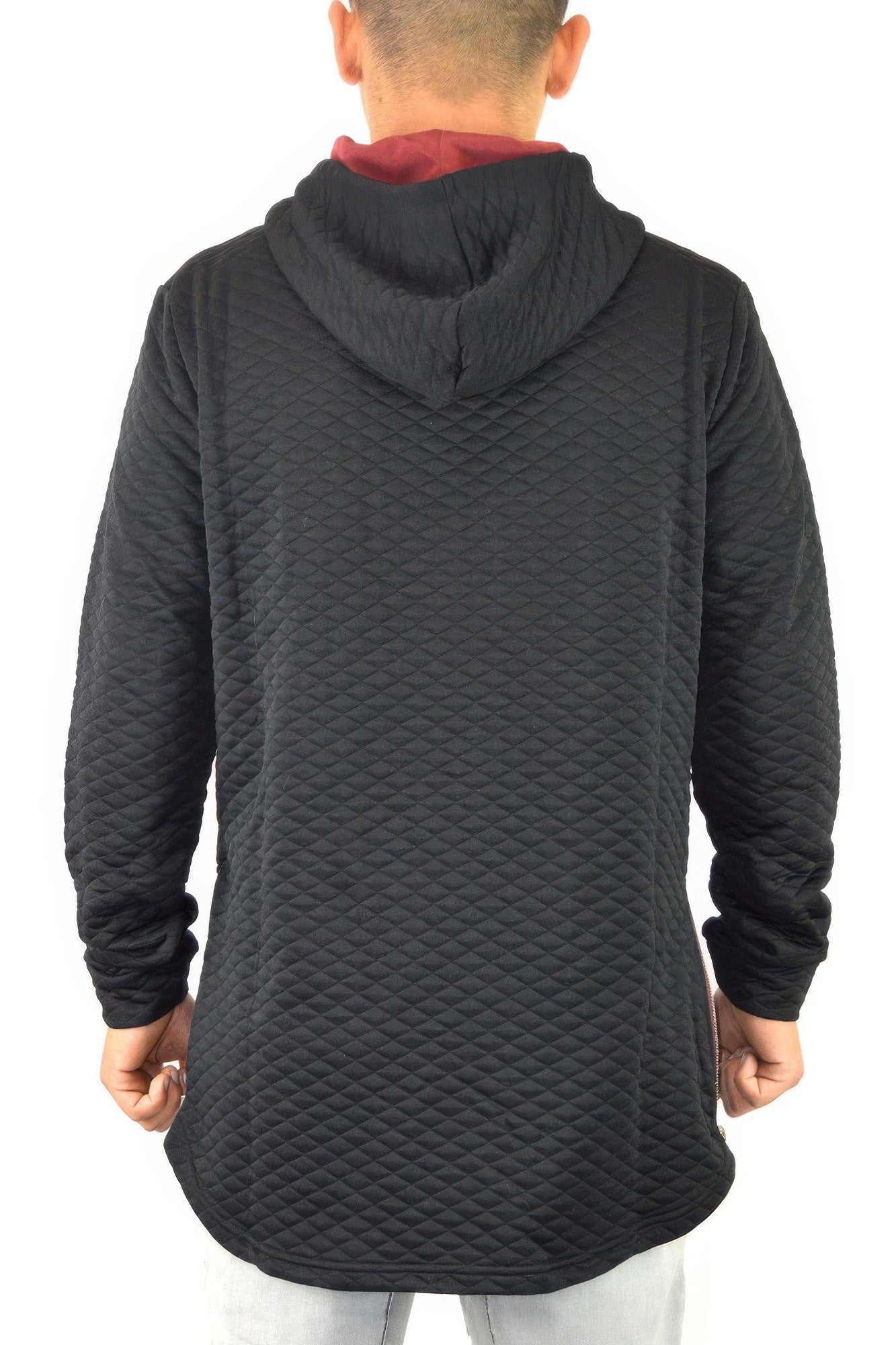 Quilted Pullover Hoodie Sweatshirts - ZumBuys