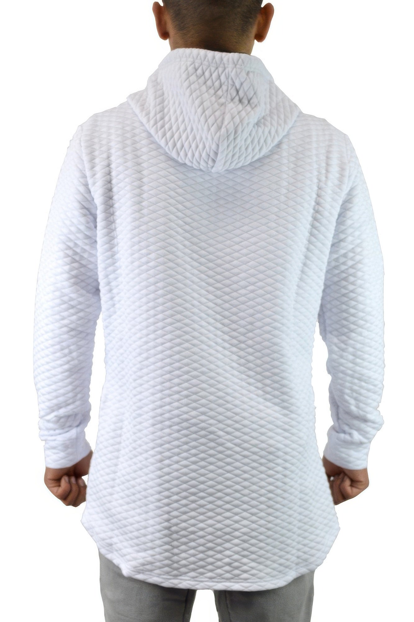 Quilted Pullover Hoodie Sweatshirts - ZumBuys