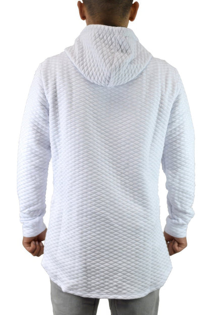 Quilted Pullover Hoodie Sweatshirts - ZumBuys