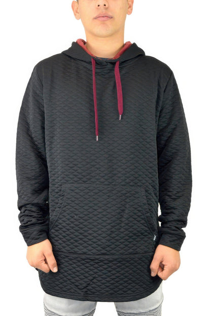 Quilted Pullover Hoodie Sweatshirts - ZumBuys