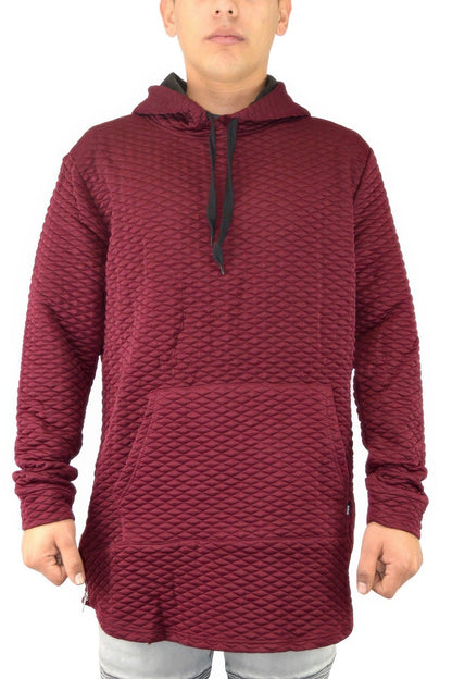 Quilted Pullover Hoodie Sweatshirts - ZumBuys