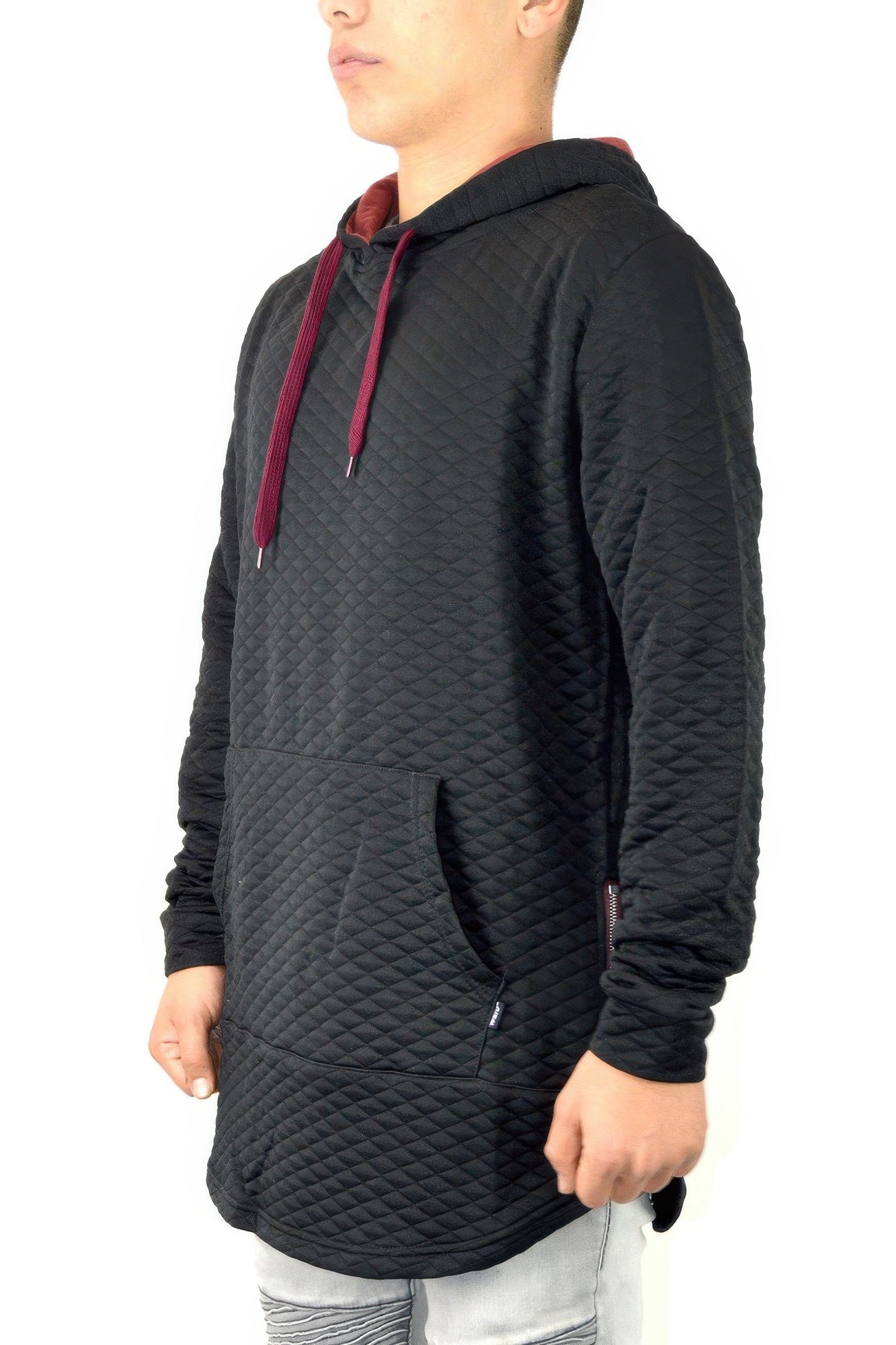 Quilted Pullover Hoodie Sweatshirts - ZumBuys