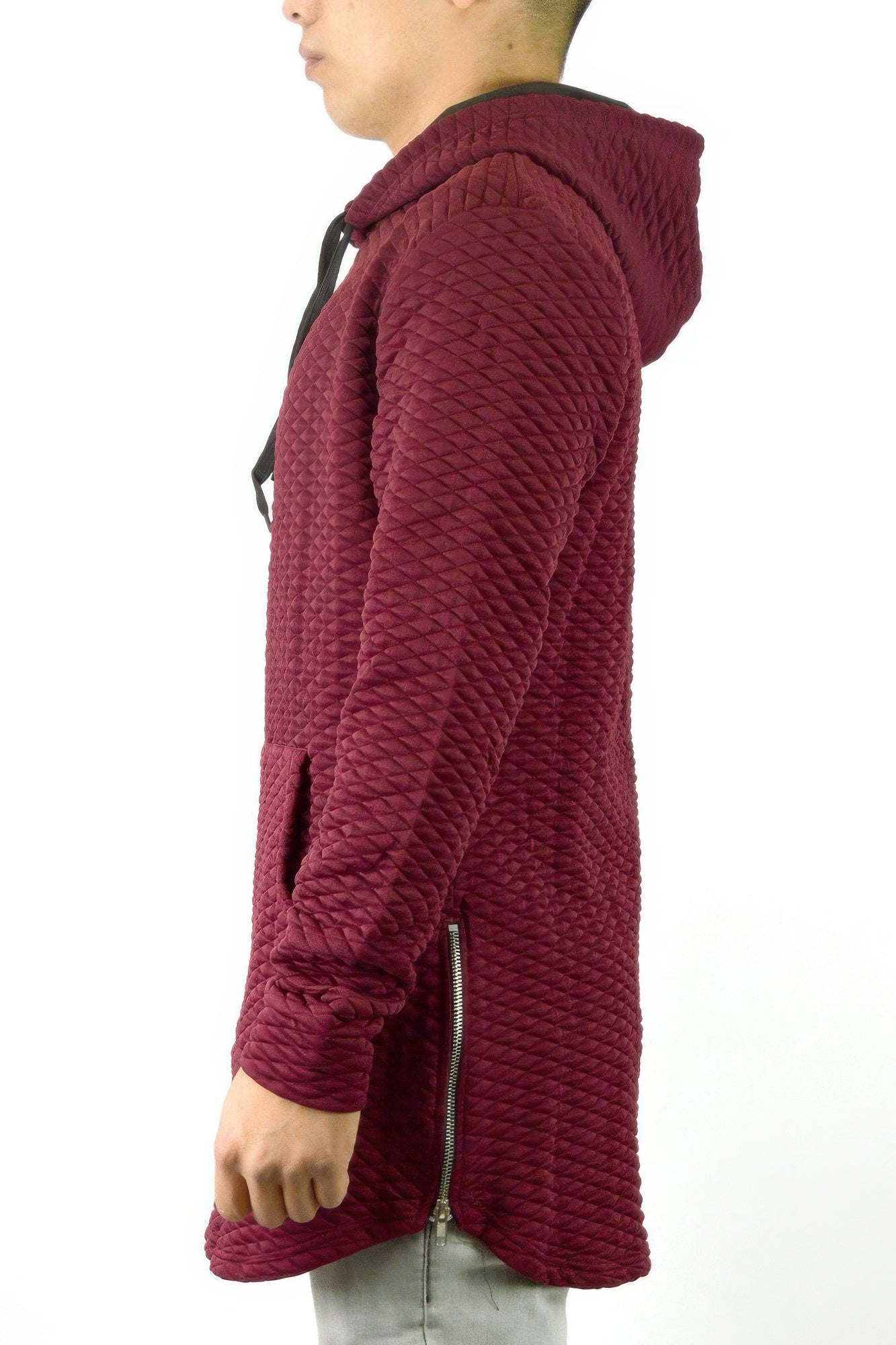 Quilted Pullover Hoodie Sweatshirts - ZumBuys