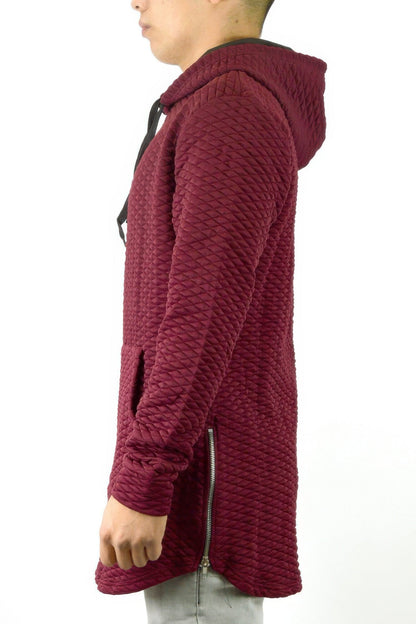 Quilted Pullover Hoodie Sweatshirts - ZumBuys