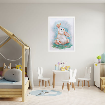 Rabbit & Butterfly Framed Artwork - ZumBuys