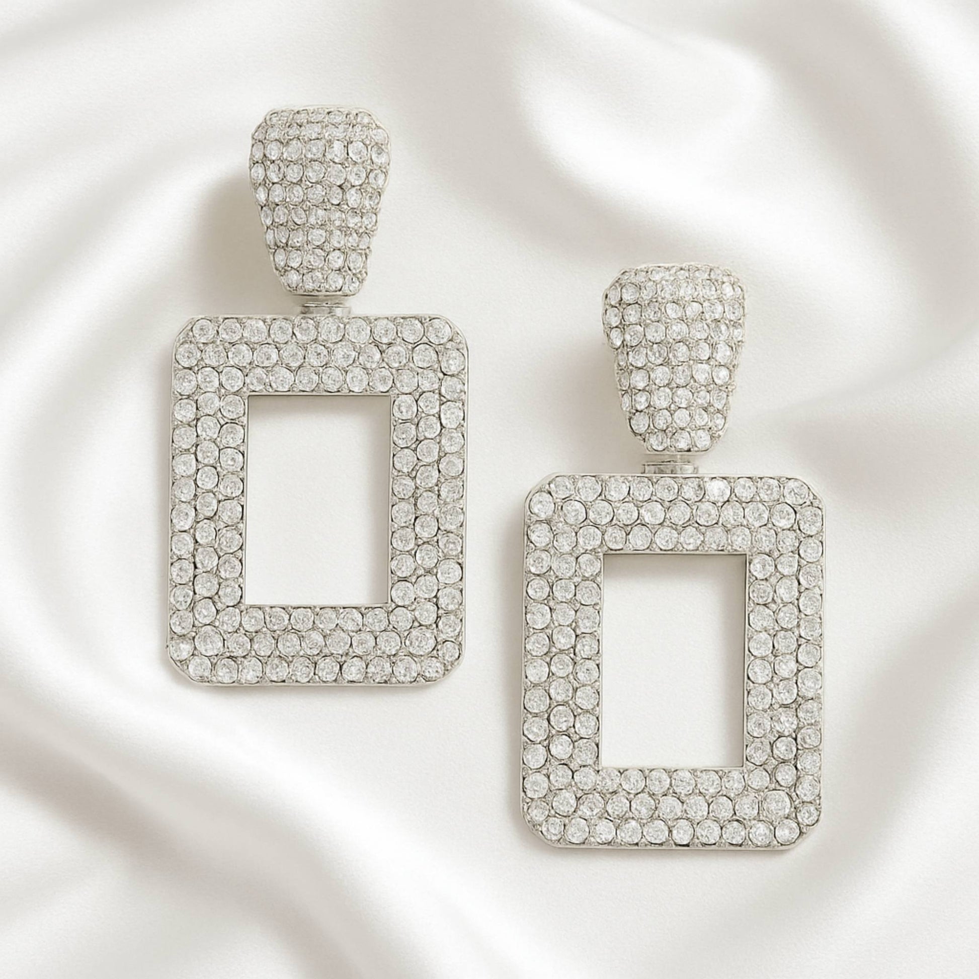 Rectangular Chain Drop Earrings - ZumBuys