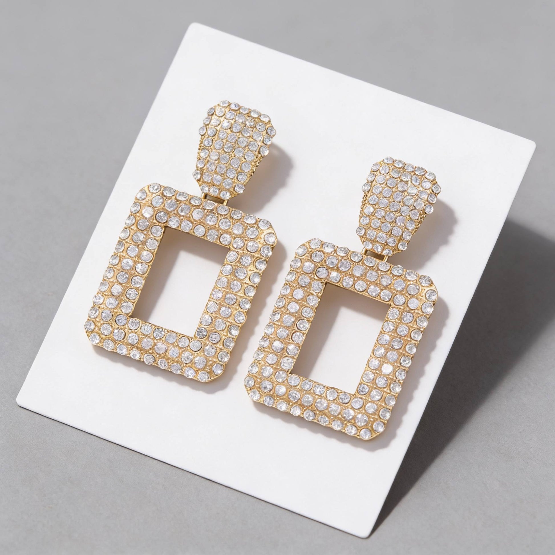 Rectangular Chain Drop Earrings - ZumBuys