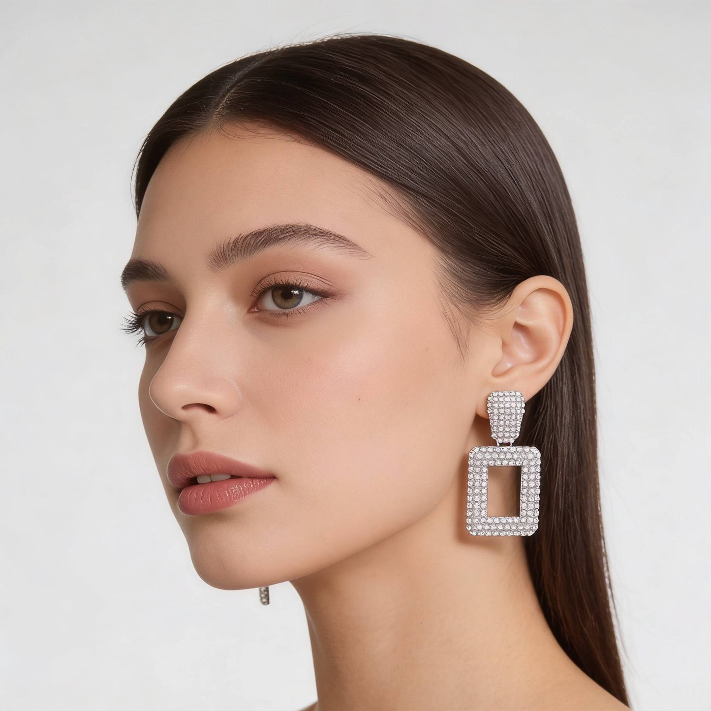 Rectangular Chain Drop Earrings - ZumBuys