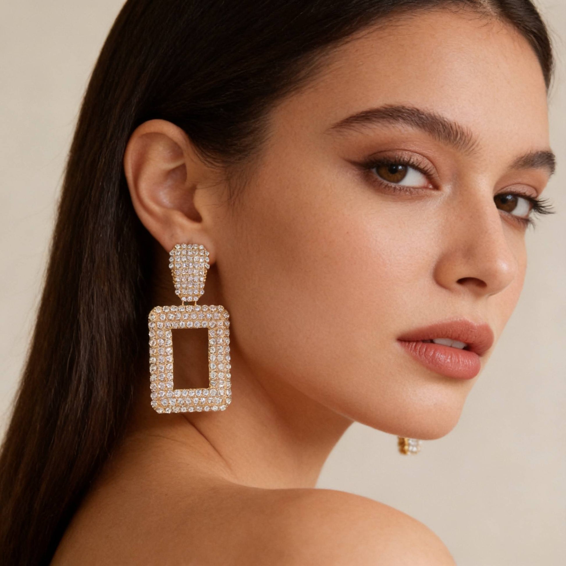 Rectangular Chain Drop Earrings - ZumBuys