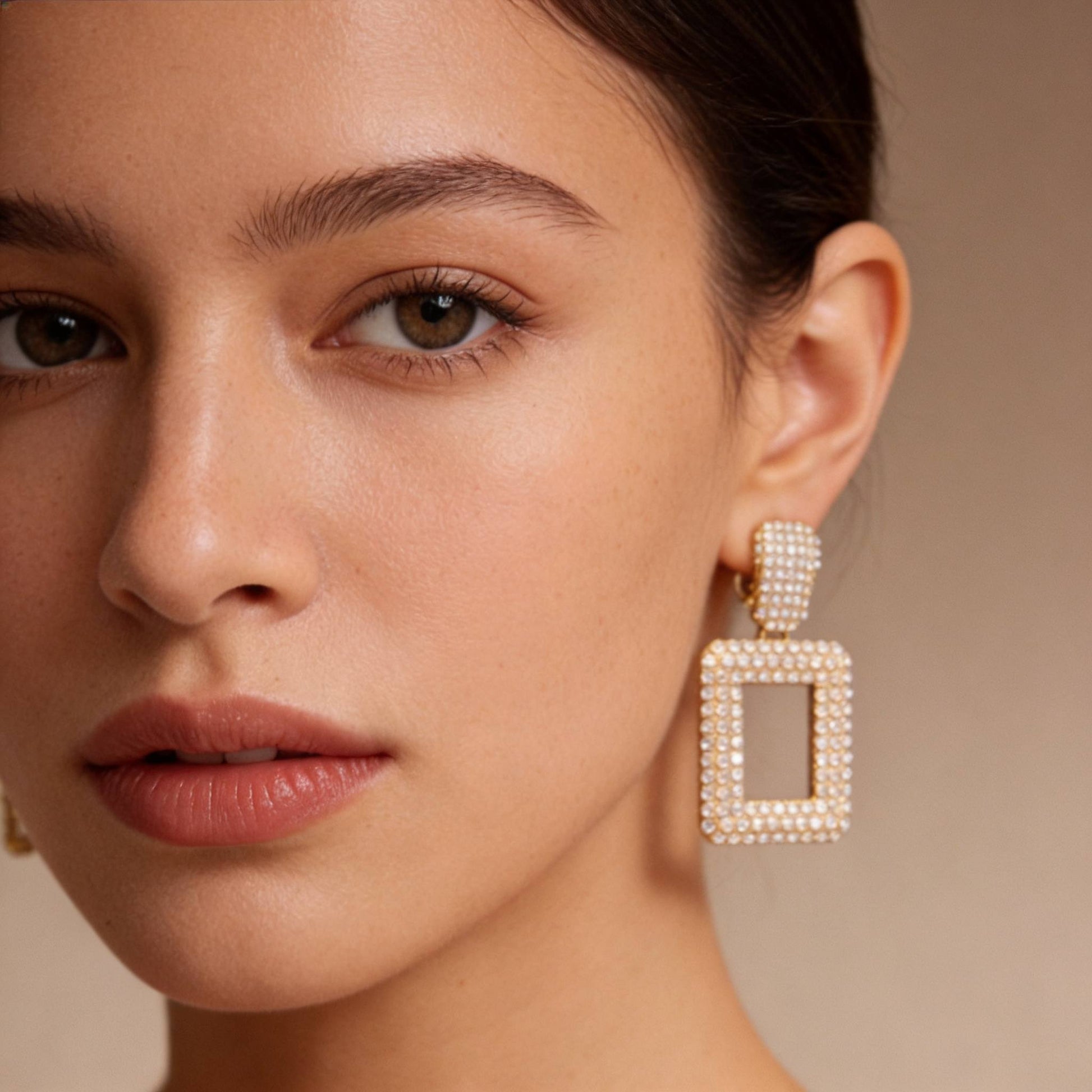 Rectangular Chain Drop Earrings - ZumBuys