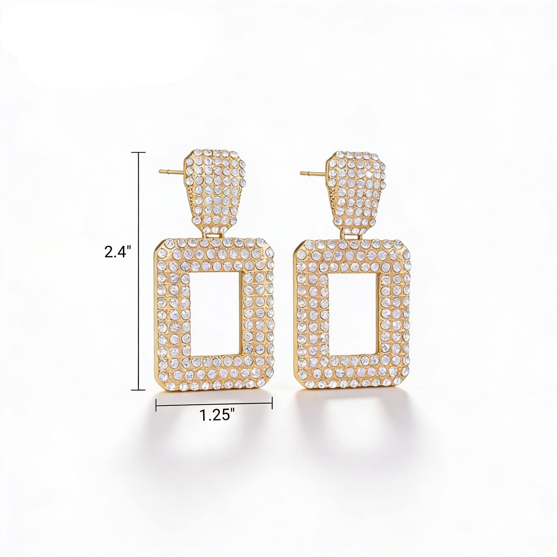 Rectangular Chain Drop Earrings - ZumBuys