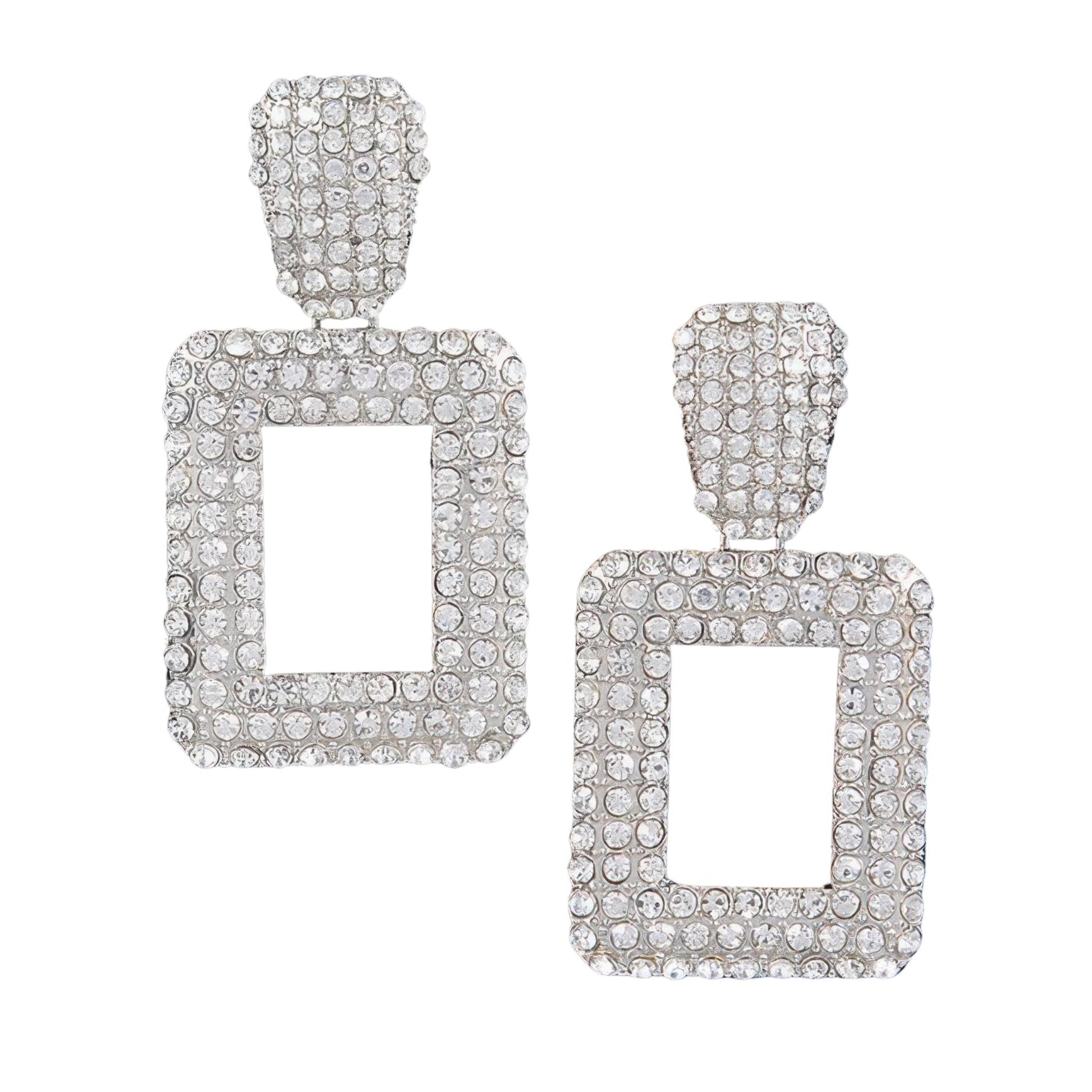 Rectangular Chain Drop Earrings - ZumBuys