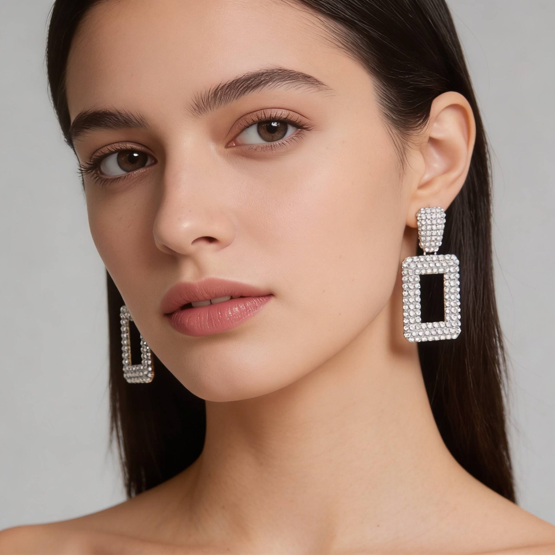 Rectangular Chain Drop Earrings - ZumBuys