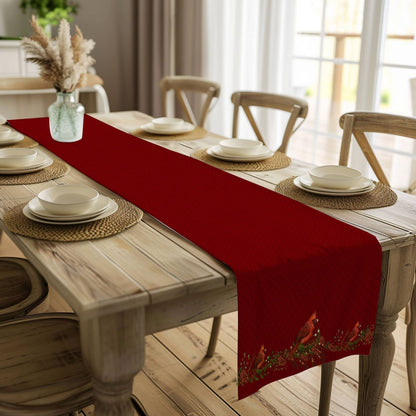 Red Bird Table Runner (Cotton or Poly) - ZumBuys