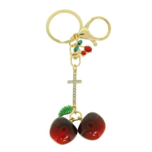 Red Cherry Charm Keychain - ZumBuys
