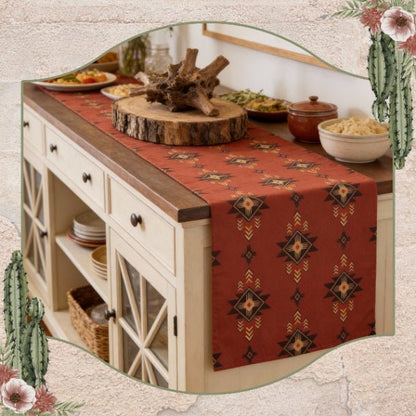 Red Mesa Table Runner (Polyester) - ZumBuys
