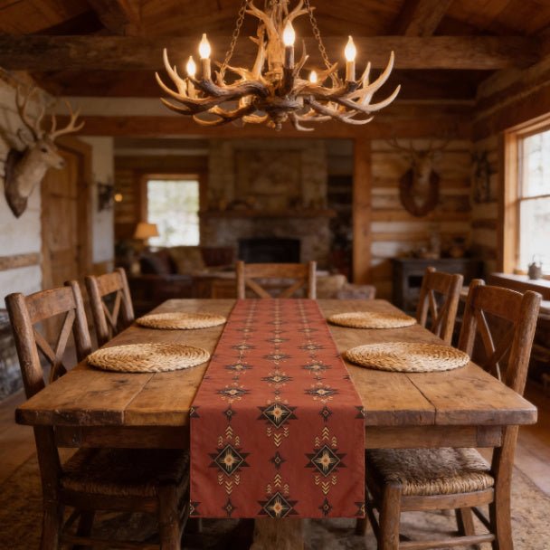 Red Mesa Table Runner (Polyester) - ZumBuys