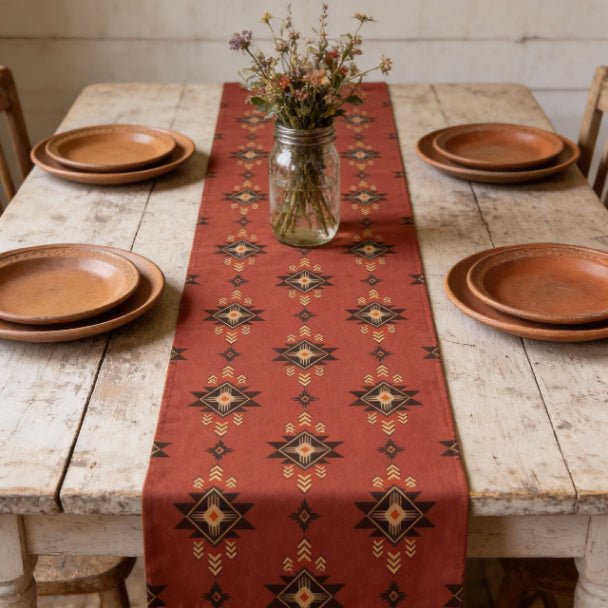 Red Mesa Table Runner (Polyester) - ZumBuys
