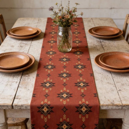 Red Mesa Table Runner (Polyester) - ZumBuys