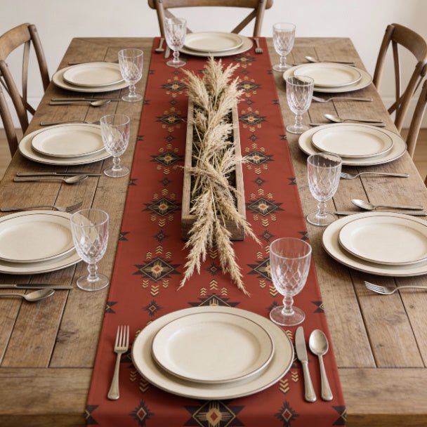 Red Mesa Table Runner (Polyester) - ZumBuys
