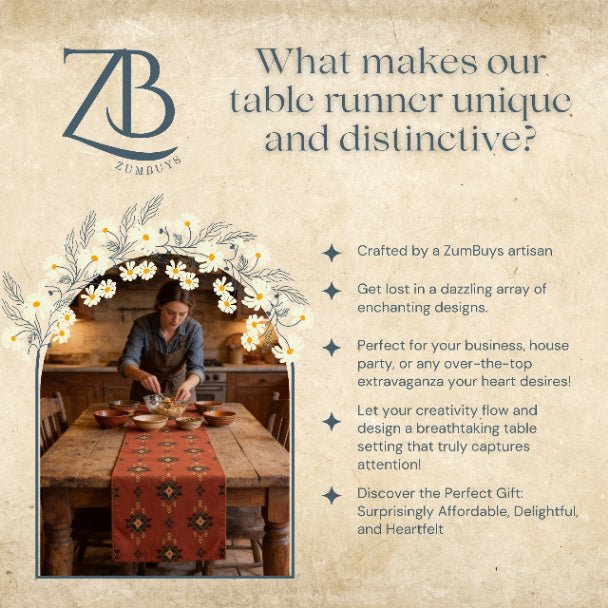 Red Mesa Table Runner (Polyester) - ZumBuys