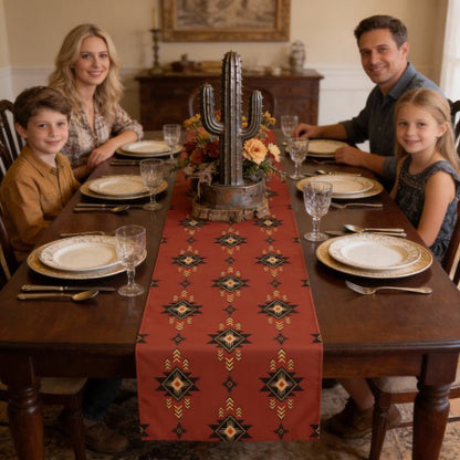 Red Mesa Table Runner (Polyester) - ZumBuys