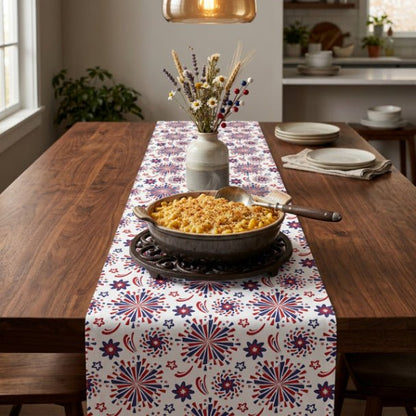 Red White & Boom Table Runner – Patriotic Firework Table Decor - ZumBuys