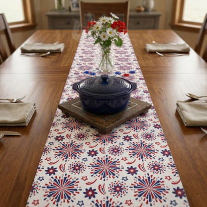 Red White & Boom Table Runner – Patriotic Firework Table Decor - ZumBuys