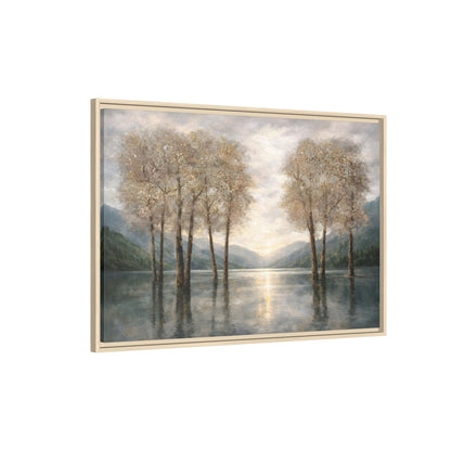 Reflections of Quiet Light Matte Canvas, Framed (Multi - color) - ZumBuys
