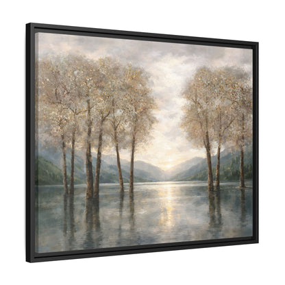 Reflections of Quiet Light Matte Canvas, Framed (Multi - color) - ZumBuys
