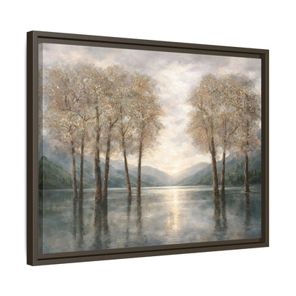 Reflections of Quiet Light Matte Canvas, Framed (Multi - color) - ZumBuys
