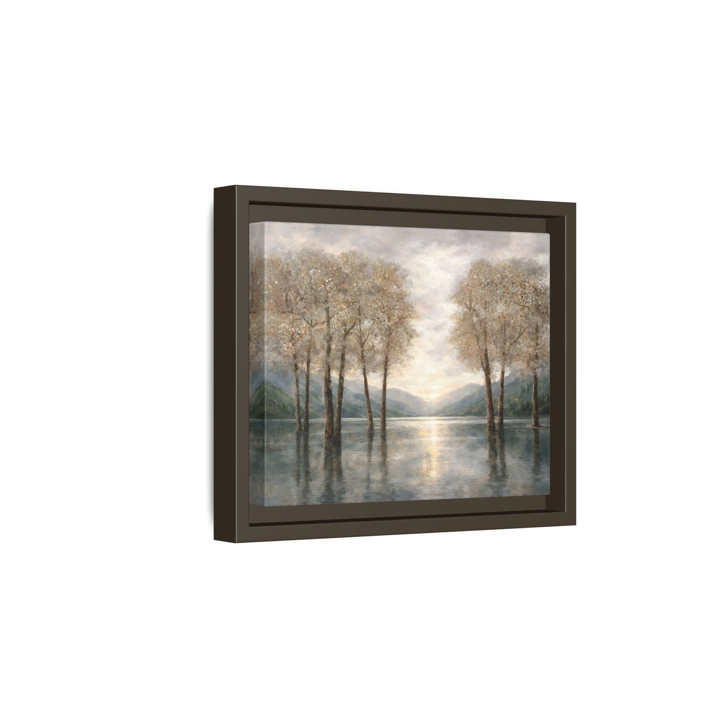Reflections of Quiet Light Matte Canvas, Framed (Multi - color) - ZumBuys