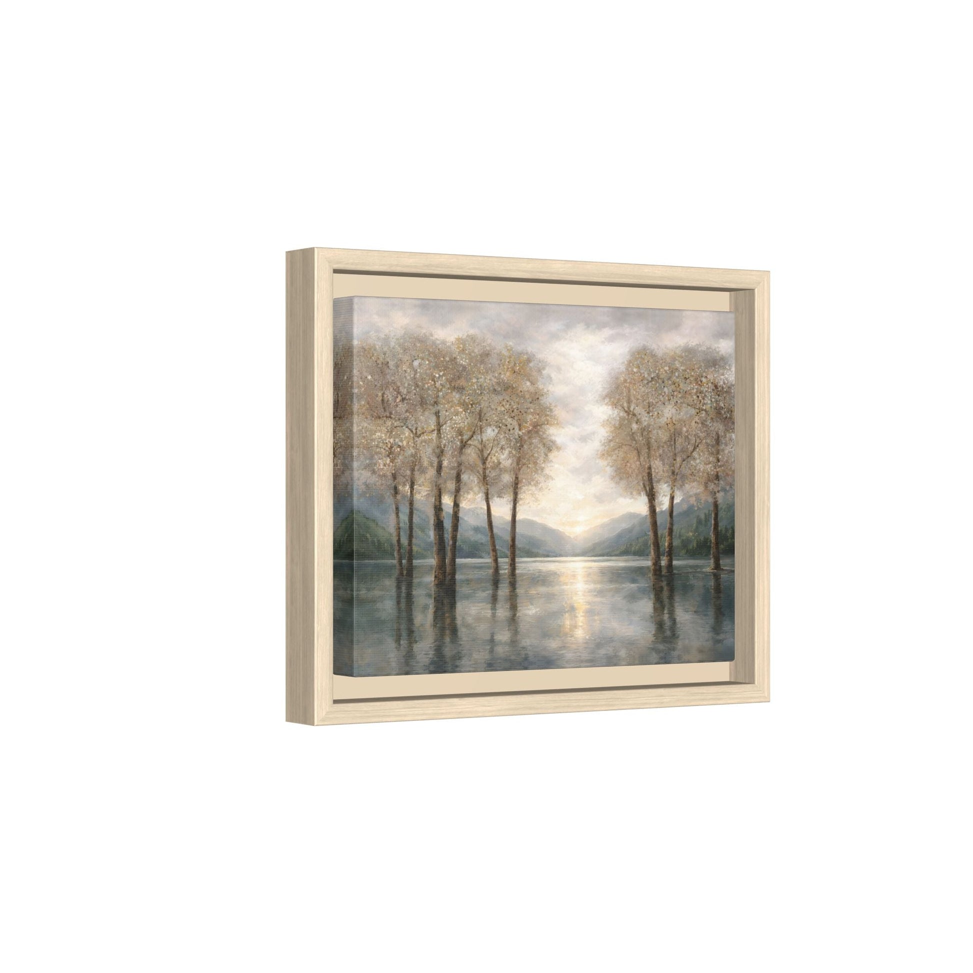 Reflections of Quiet Light Matte Canvas, Framed (Multi - color) - ZumBuys