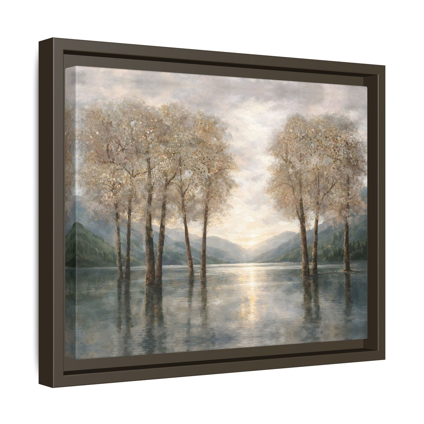 Reflections of Quiet Light Matte Canvas, Framed (Multi - color) - ZumBuys