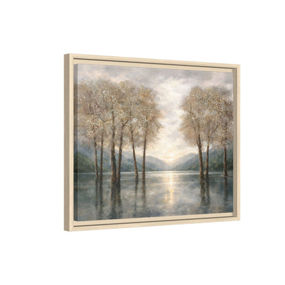 Reflections of Quiet Light Matte Canvas, Framed (Multi - color) - ZumBuys