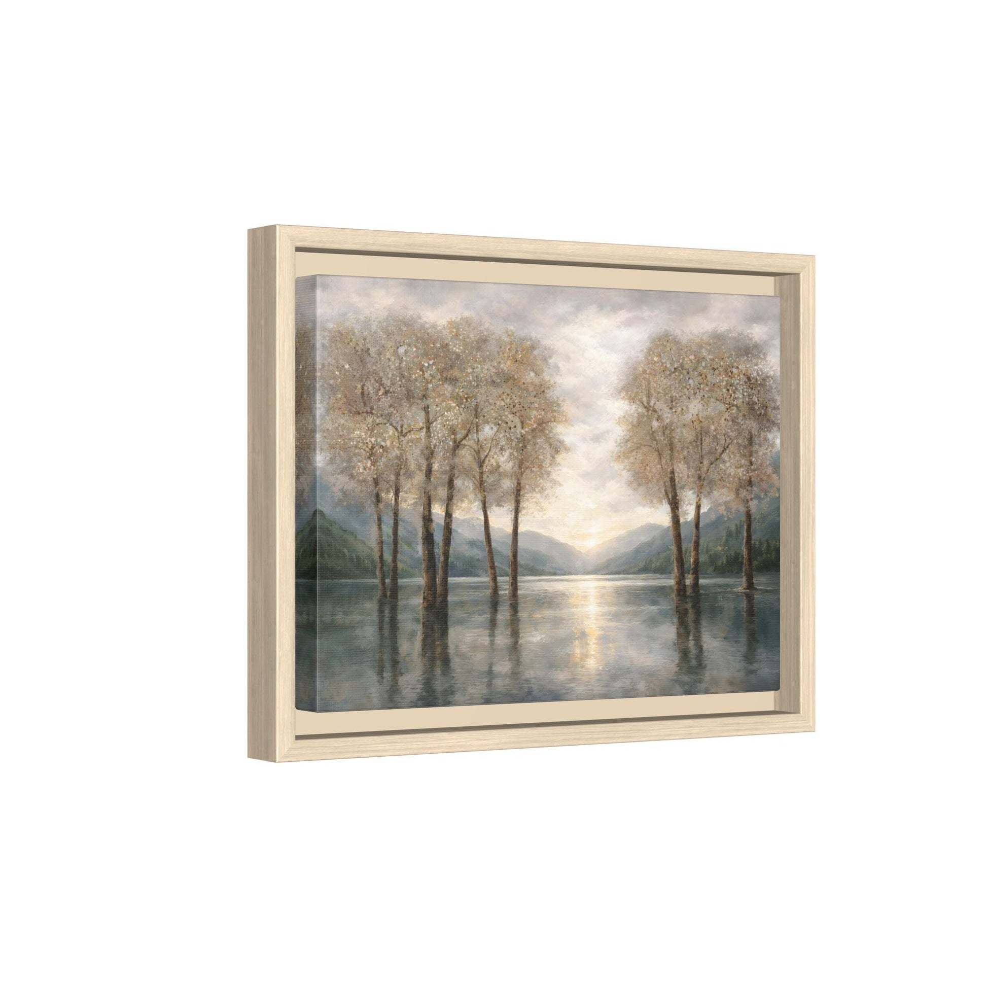 Reflections of Quiet Light Matte Canvas, Framed (Multi - color) - ZumBuys